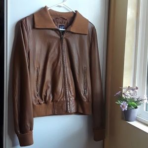 Tan Leather GAP Jacket